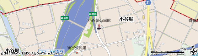 小谷堀公民館周辺の地図