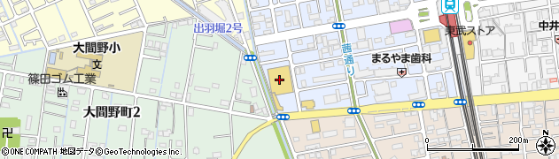 ヤオコー越谷蒲生店周辺の地図