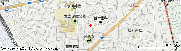 埼玉県さいたま市浦和区本太周辺の地図