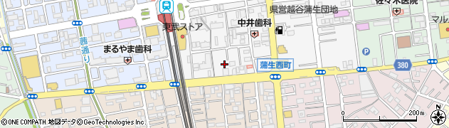 埼玉県越谷市蒲生寿町15周辺の地図
