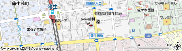 埼玉県越谷市蒲生寿町14周辺の地図