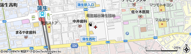 埼玉県越谷市蒲生寿町13周辺の地図