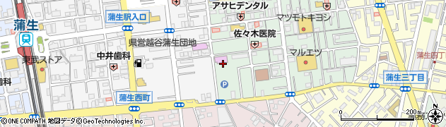 埼玉県越谷市蒲生旭町13周辺の地図