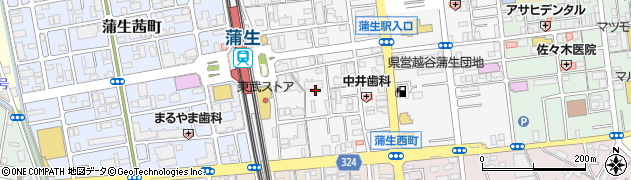 埼玉県越谷市蒲生寿町17周辺の地図