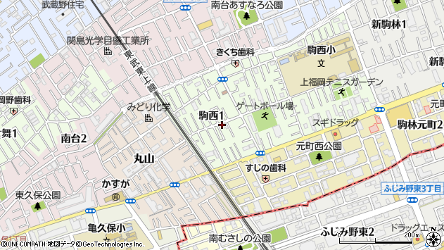 〒356-0029 埼玉県ふじみ野市駒西の地図