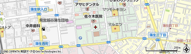 埼玉県越谷市蒲生旭町11周辺の地図