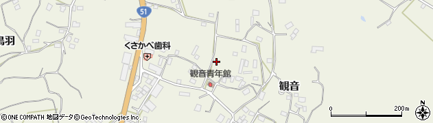 千葉県香取市観音周辺の地図