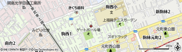 埼玉県ふじみ野市駒西周辺の地図