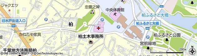 柏市民文化会館　小ホール周辺の地図