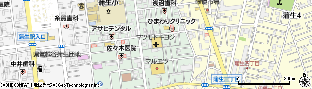 埼玉県越谷市蒲生旭町周辺の地図