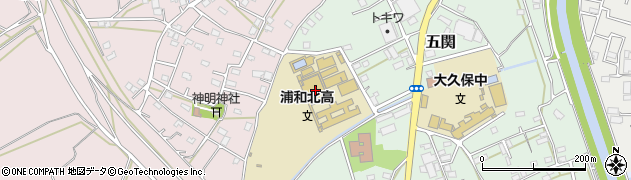 埼玉県立浦和北高等学校周辺の地図