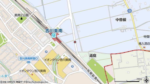 〒342-0033 埼玉県吉川市中曽根の地図