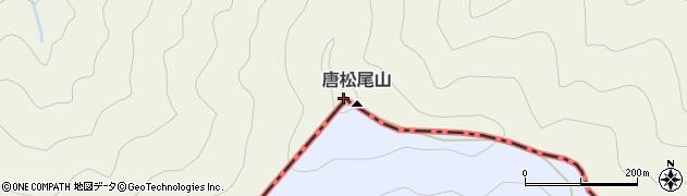 唐松尾山周辺の地図