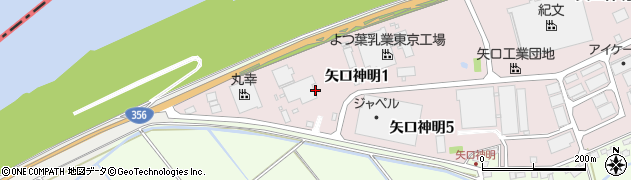 千葉県印旛郡栄町矢口神明1丁目周辺の地図