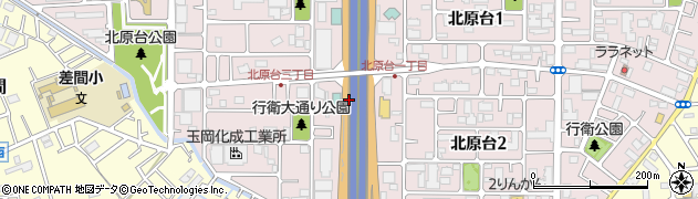 埼玉県川口市北原台周辺の地図