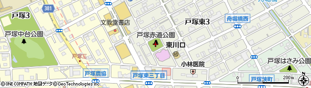 戸塚赤道公園周辺の地図