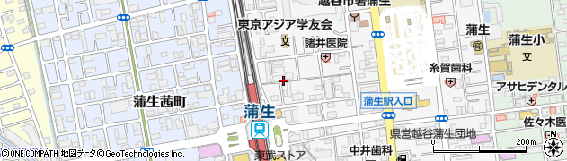 埼玉県越谷市蒲生寿町20周辺の地図