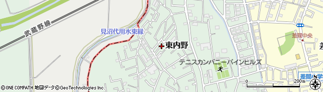 埼玉県川口市東内野周辺の地図