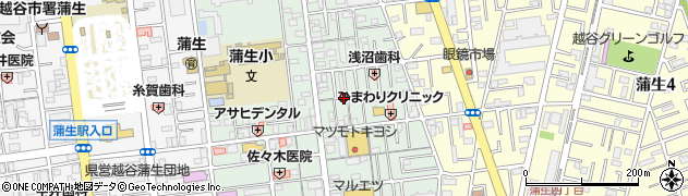 埼玉県越谷市蒲生旭町6周辺の地図