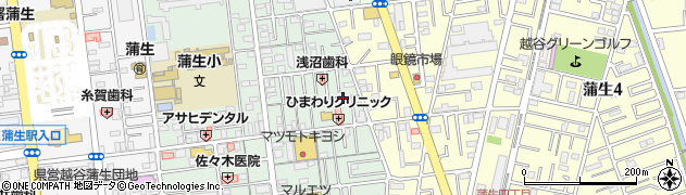 埼玉県越谷市蒲生旭町7周辺の地図