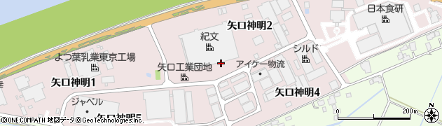千葉県印旛郡栄町矢口神明周辺の地図