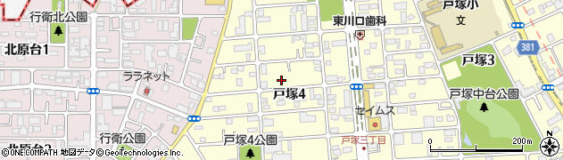 埼玉県川口市戸塚4丁目周辺の地図
