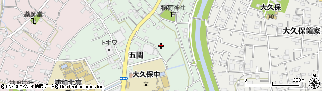 埼玉県さいたま市桜区五関周辺の地図