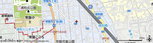 埼玉県さいたま市浦和区常盤3丁目14-3周辺の地図