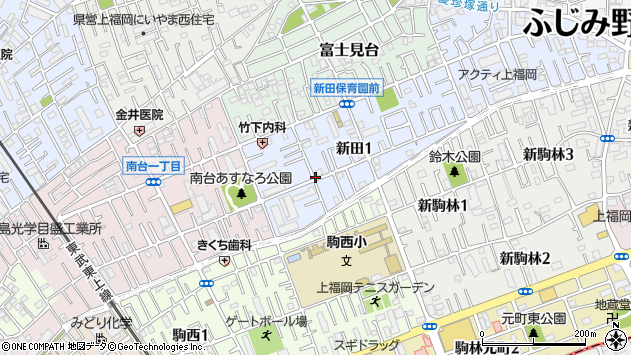 〒356-0033 埼玉県ふじみ野市新田の地図