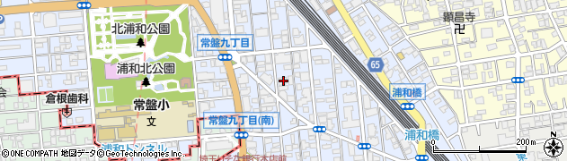 埼玉県さいたま市浦和区常盤9丁目14-6周辺の地図