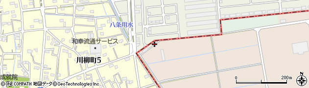 埼玉県草加市麦塚周辺の地図