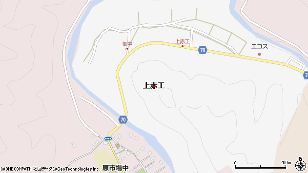 〒357-0125 埼玉県飯能市上赤工の地図