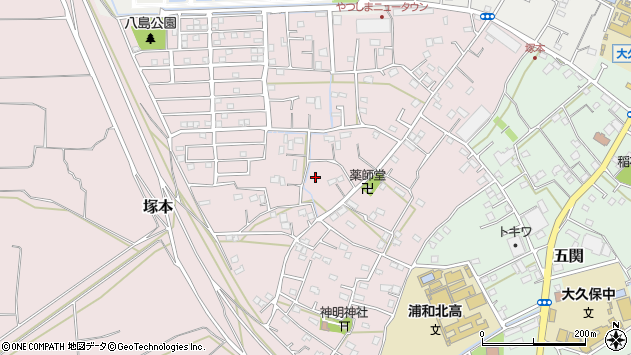 〒338-0816 埼玉県さいたま市桜区塚本の地図