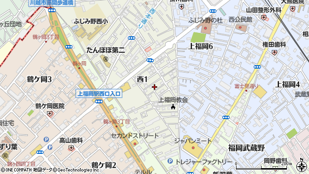 〒356-0005 埼玉県ふじみ野市西の地図