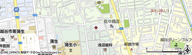 埼玉県越谷市蒲生旭町3周辺の地図