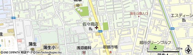 埼玉県越谷市蒲生東町14周辺の地図