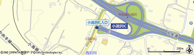 小淵沢ＩＣ入口周辺の地図