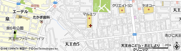ローヤルクリーニングマルエツ天王台店周辺の地図