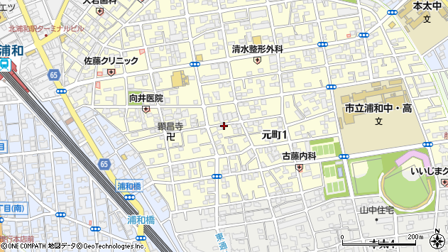 〒330-0073 埼玉県さいたま市浦和区元町の地図