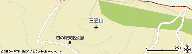 三笠山周辺の地図