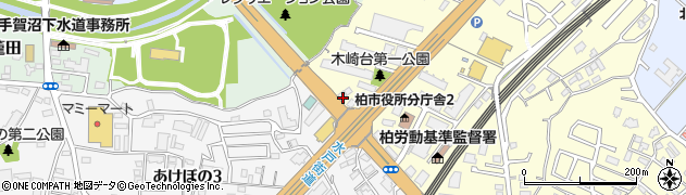 千葉県柏市呼塚周辺の地図