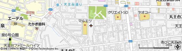 ナビパークマルエツ天王台店駐車場周辺の地図