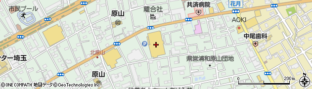 ダイソーＭＥＧＡドン・キホーテ浦和原山店周辺の地図