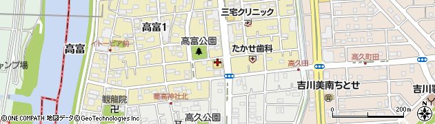 ビッグ・エー吉川高富店周辺の地図