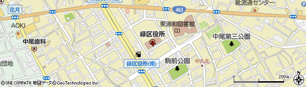 埼玉県さいたま市緑区周辺の地図