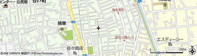 埼玉県越谷市蒲生東町18周辺の地図