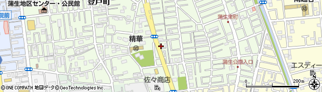 埼玉県越谷市蒲生東町16周辺の地図