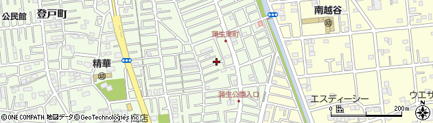 埼玉県越谷市蒲生東町9周辺の地図