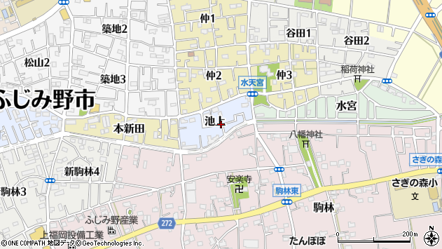 〒356-0019 埼玉県ふじみ野市池上の地図