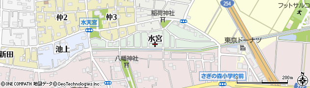 埼玉県ふじみ野市水宮周辺の地図